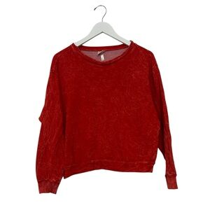 Love Vintage Red Pullover Sweatshirt, Medium